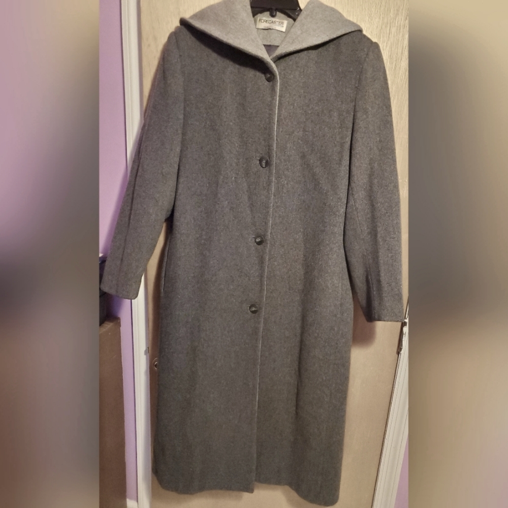 Wool Coat with Hood by Forecaster of Boston